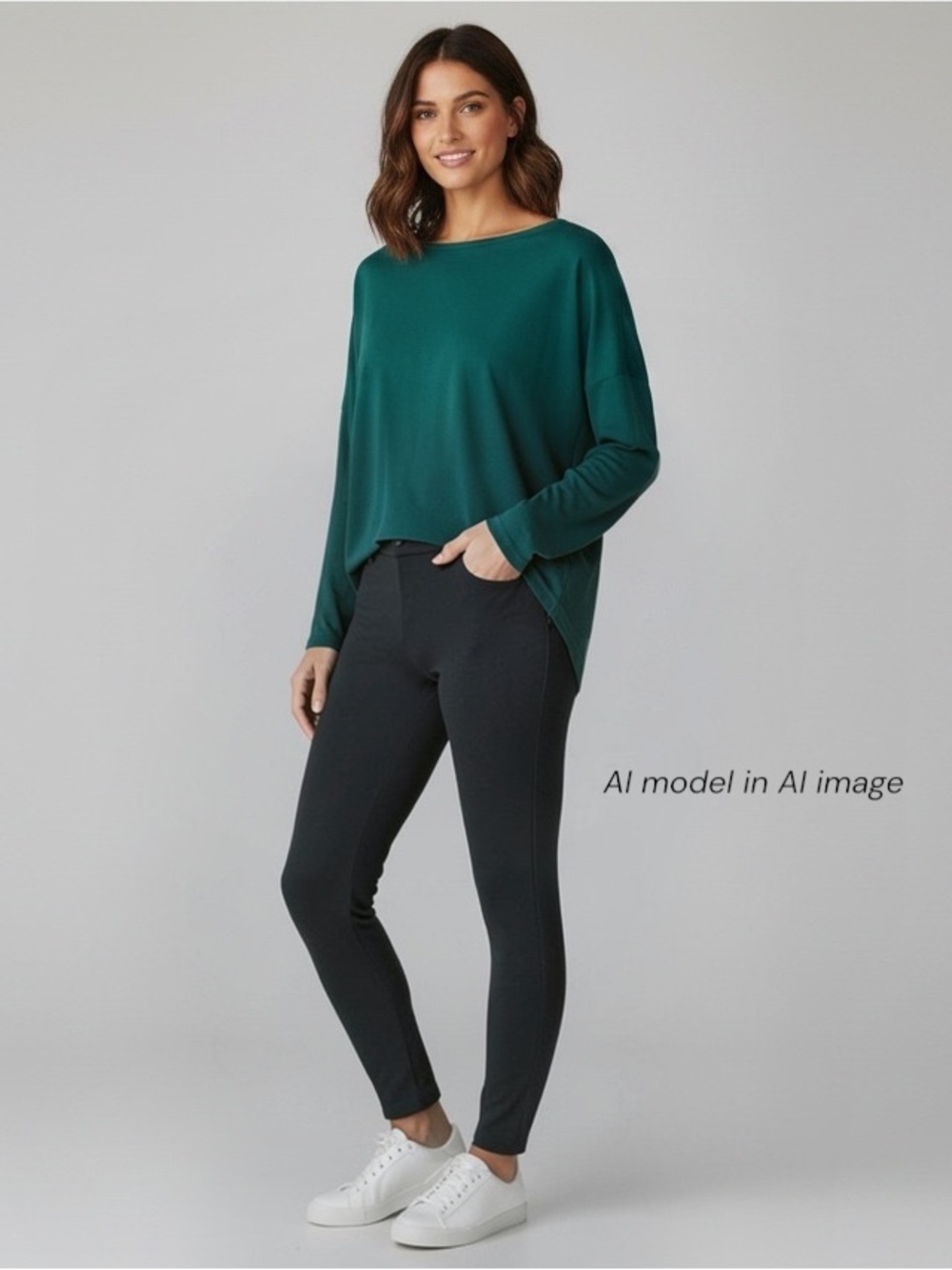 Lululemon Shirt Womens 4 Green Bateau Back in Action Soft Oversized Athleisure